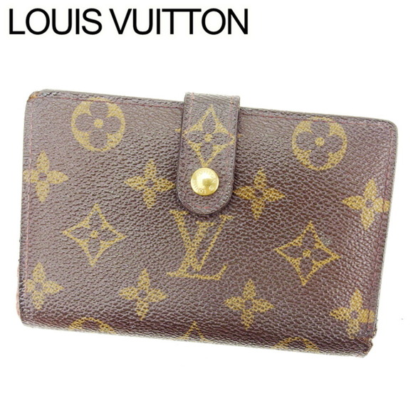 Louis Vuitton Bifold Porte Canvas Wallet Brown Monogram Monnaie - Picture 1 of 6